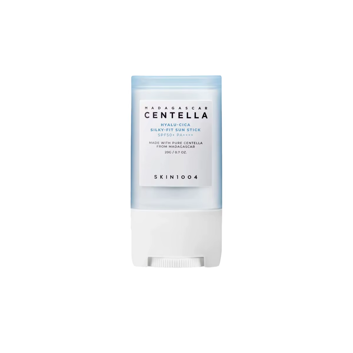 Stick solaire soyeux SKIN1004 Madagascar Centella Hyalu-Cica SPF50+ PA++++, protection solaire toute