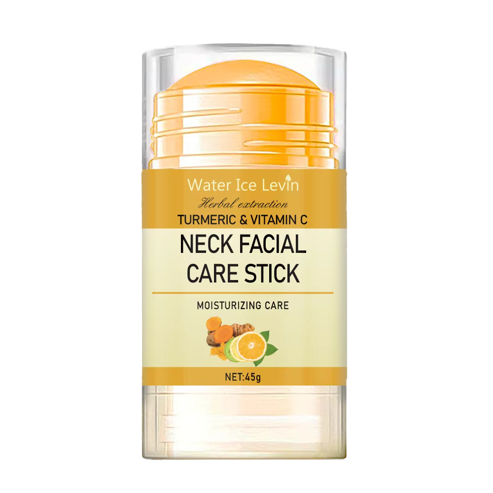 Bâton de soin visage et cou au curcuma et à la vitamine C – Formule éclaircissante et hydratante, lé