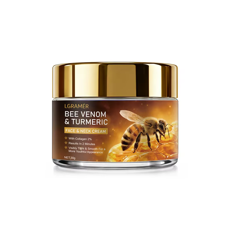 Crème liftante pour le visage et le cou au venin d'abeille, raffermit et redresse la peau lâche, lis