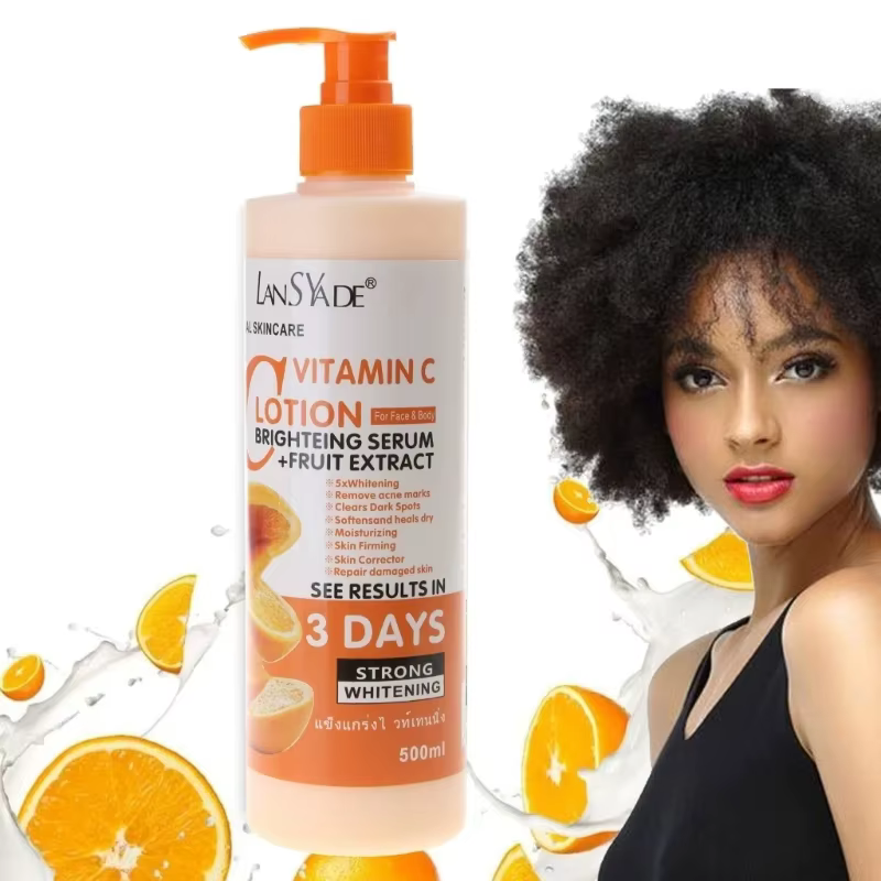 Lotion Corporelle Hydratante et Nourrissante à la Vitamine C, Crème Réparatrice Anti-gerçures Éclair