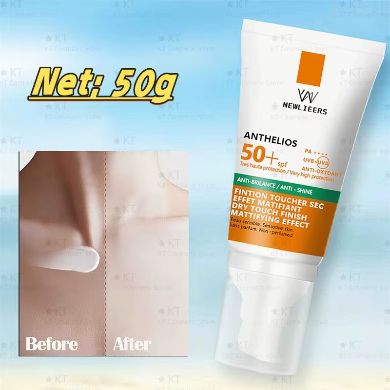 Crème solaire haute SPF50 + PA +++ pour le visage, Lotion de Protection UV longue durée à large spec