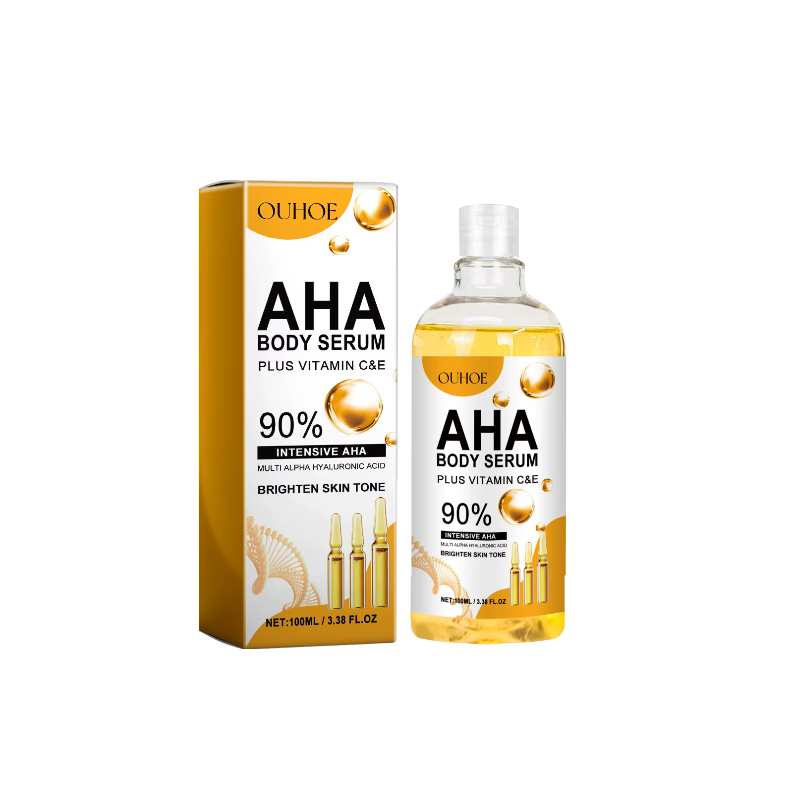 AHA sérum pour le corps hydratant éclaircissant taches gomme correcteur rétrécissement pores réparat