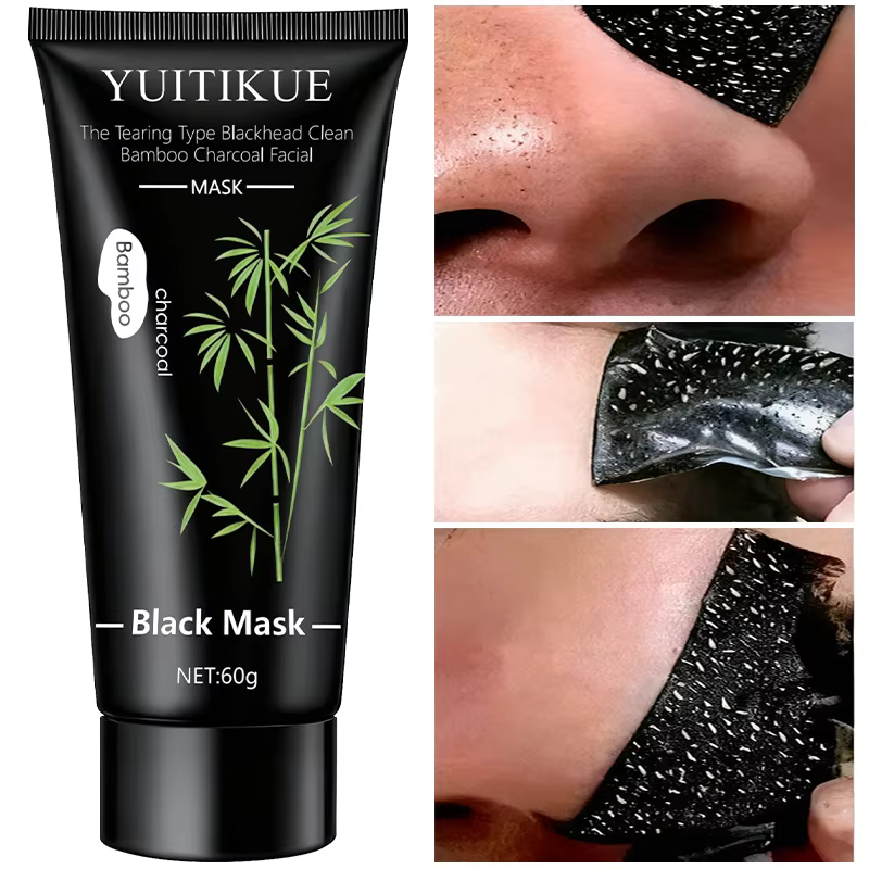 YUITIKUE Masque noir au charbon de bambou 60g - Type de déchirure Nettoyage en profondeur, éliminati