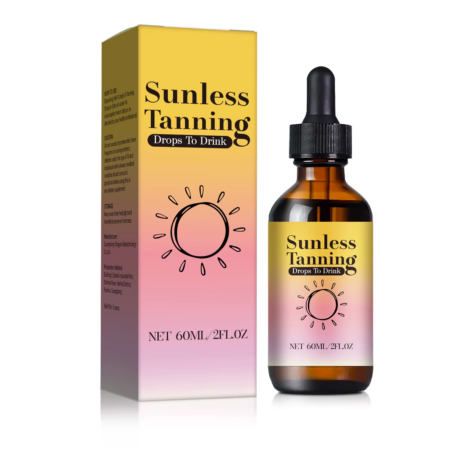 Gouttes autobronzantes sérum d'eau peau naturelle sans soleil accélérateur extérieur prévenir la séc