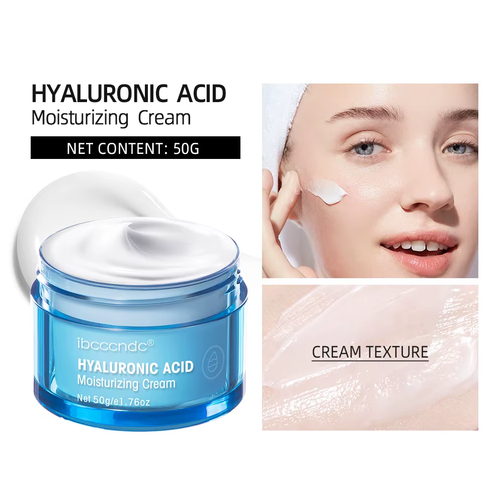 Crème hydratante à l'acide hyaluronique pour la peau normale à sec, nourrissante, pour le visage, le