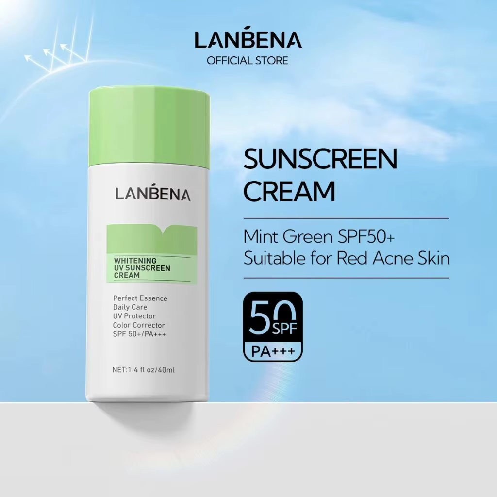 LANBENA crème solaire UV blanchissante Protection solaire maquillage nu hydratant SPF50 + CC crème v