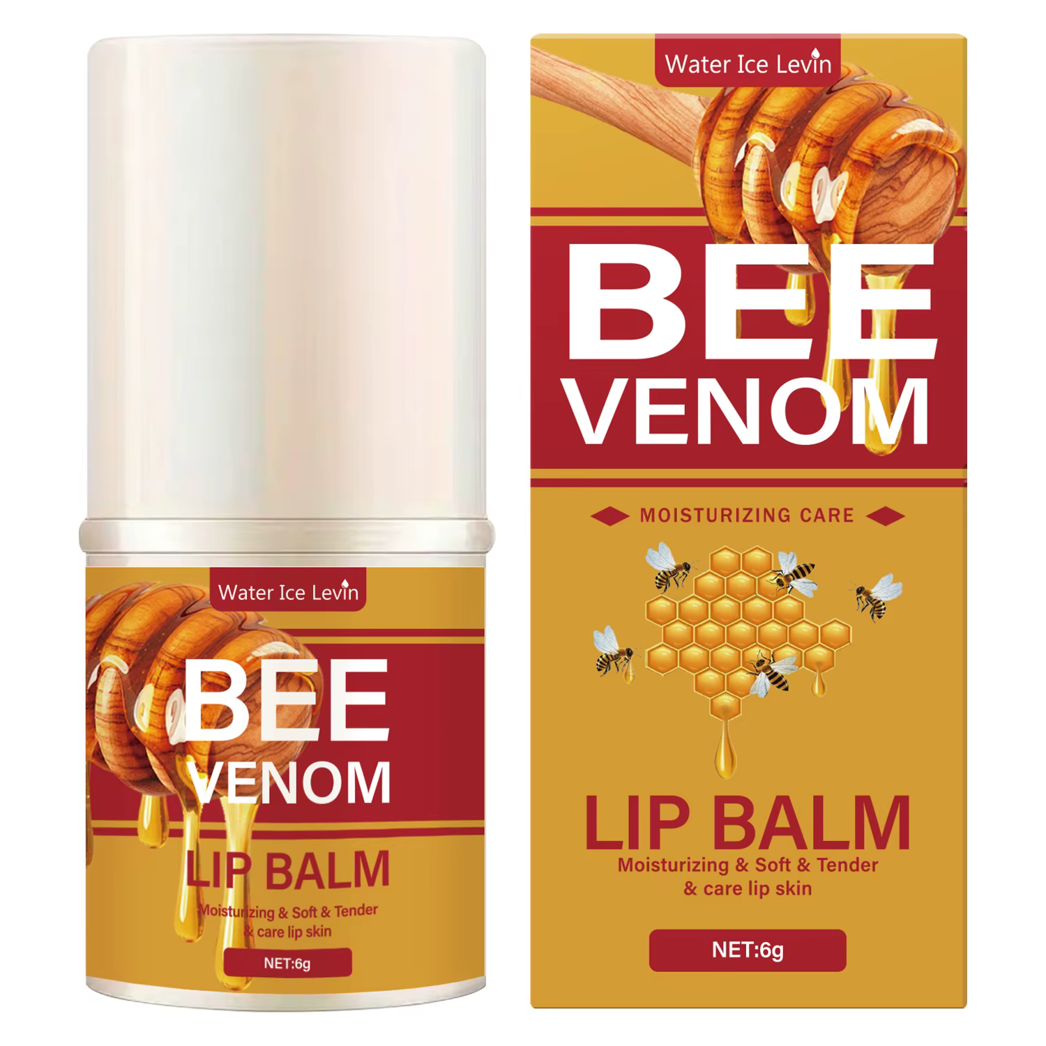 Baume à lèvres Bee Venom, hydratant, translucide et brillant, doux et léger, hydratant instantané, l