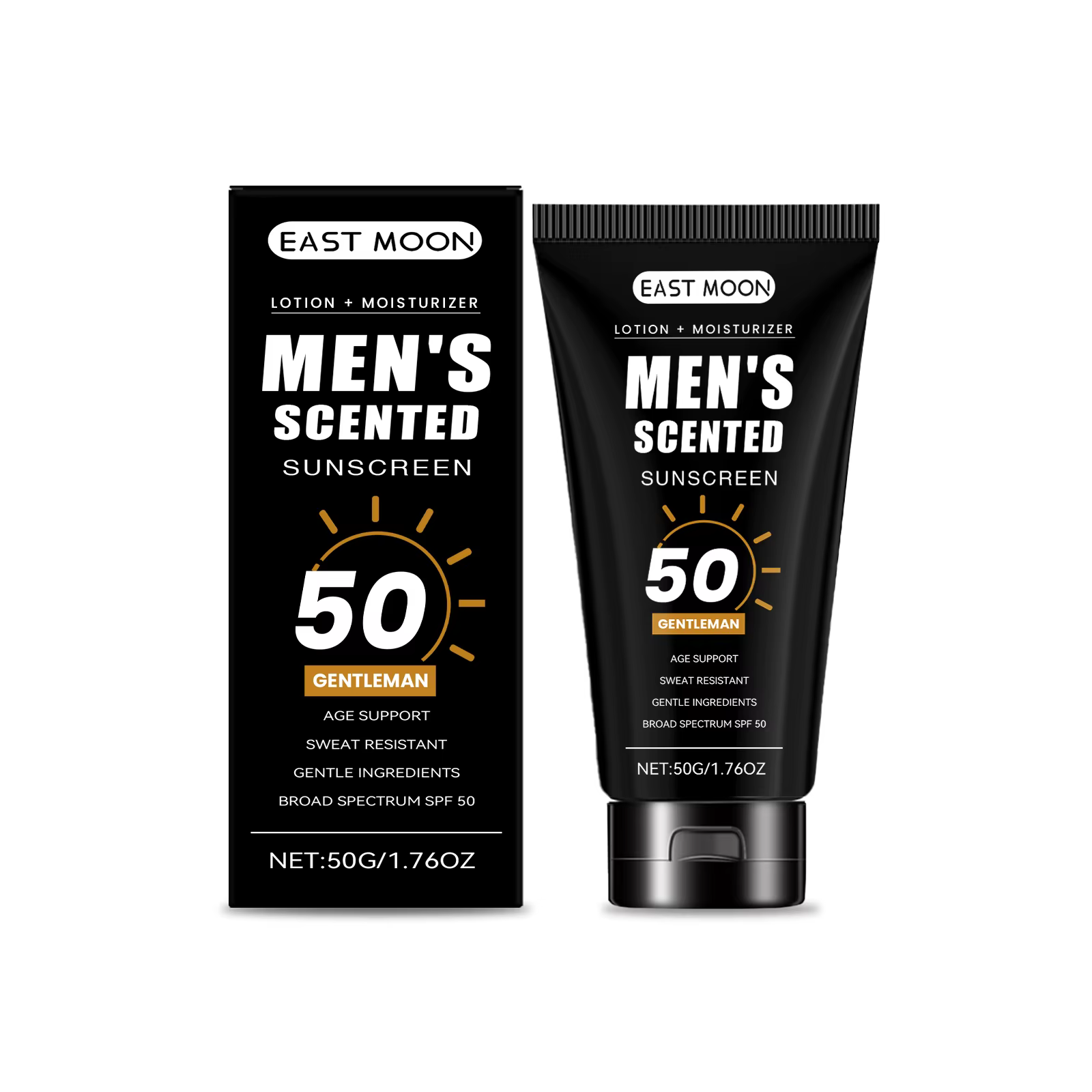 Crème solaire hydratante pour hommes SPF 50 Protection UV Protection solaire du visage Absorption ra
