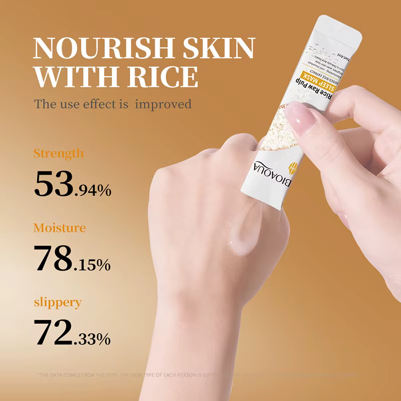 50/100 pièces BIOAQUA riz pâte brute masques de sommeil hydratant masque facial soin de la peau coll