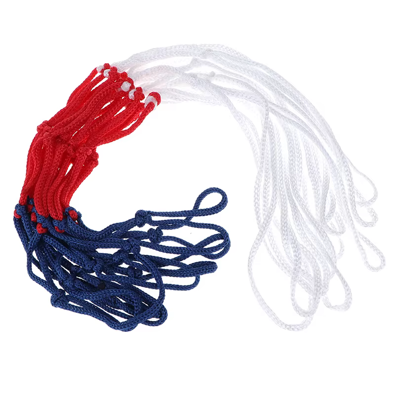 Filet de basket-ball Standard en Nylon Durable, fil épais, trois couleurs, filet de basket-ball univ