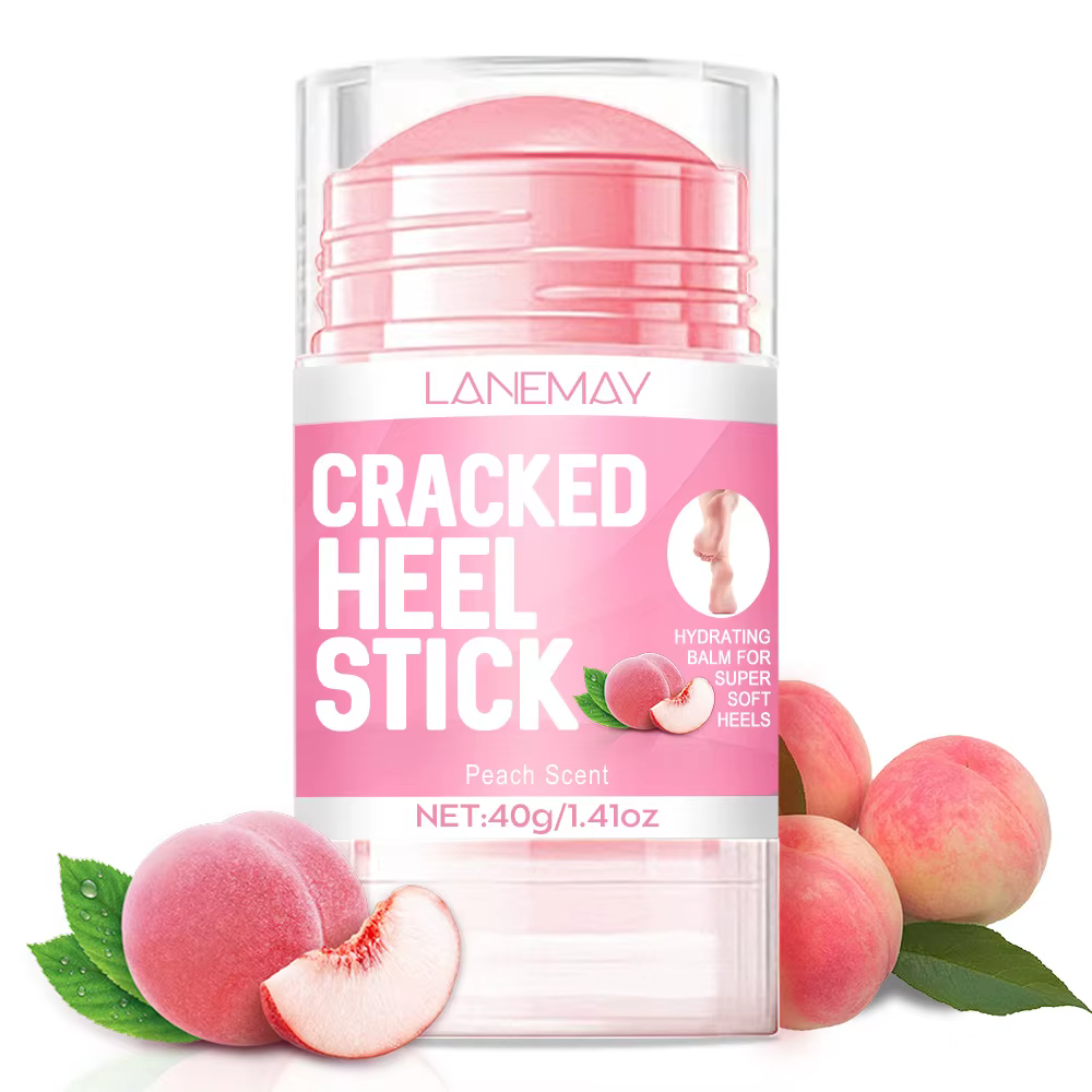 Baume hydratant nourrissant pour les pieds au pêche, 40g, hydrate et répare les pieds secs et craque