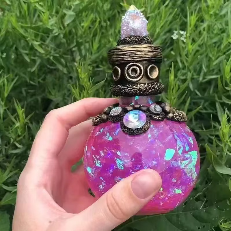 Bouteille de potion magique décorative en résine, artisanat créatif, ornement pour la maison, le jar