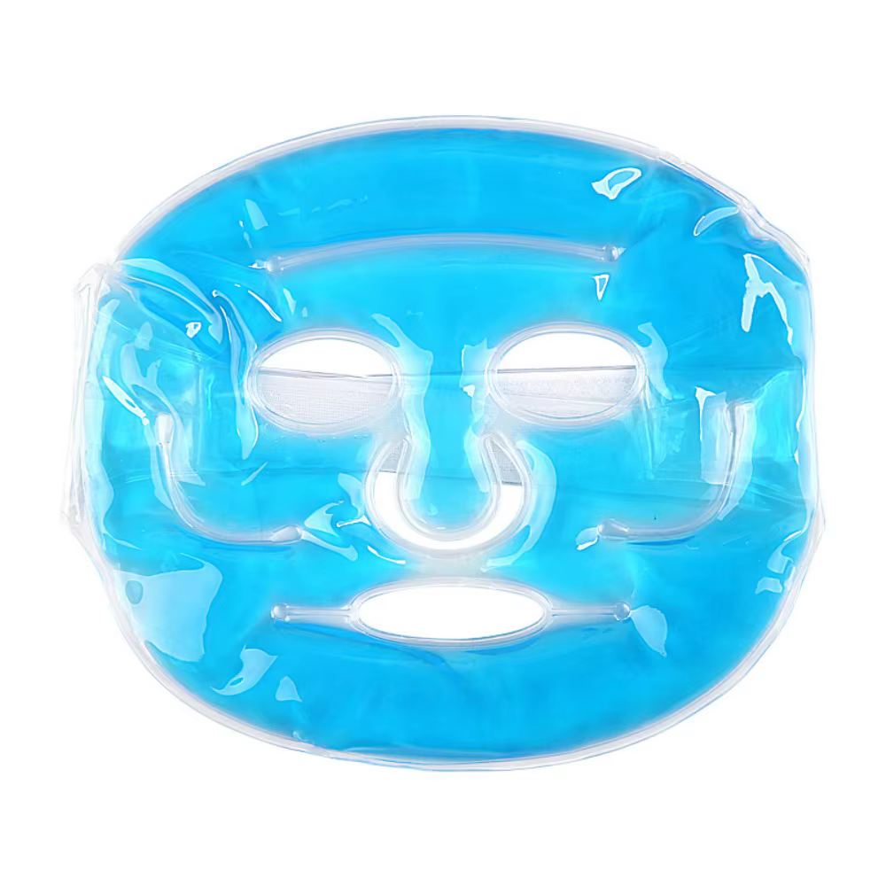 Masque facial et oculaire réutilisable à billes de gel, chaud et froid, pour le sommeil, compresse c