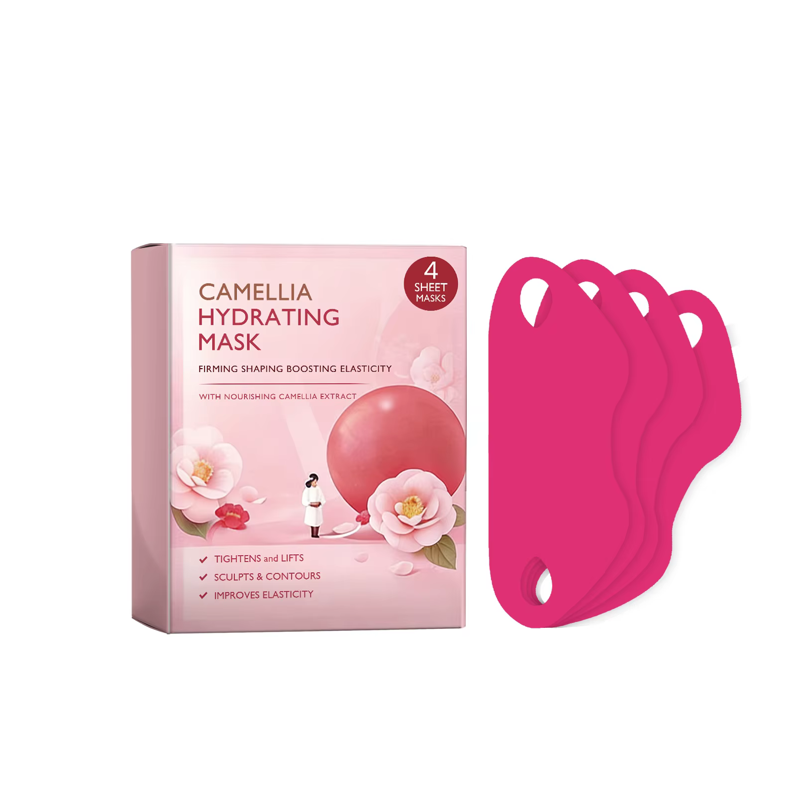 Masque facial remodelant en V, raffermissant, liftant, lissant les rides, augmentant l'élasticité de