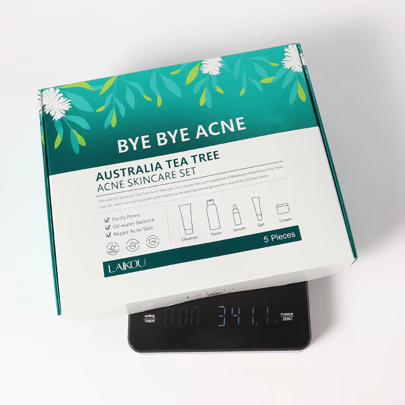 LAIKOU-Ensemble de soins de la peau contre l'acné au sapin à thé australien, nettoyant, toner, sérum
