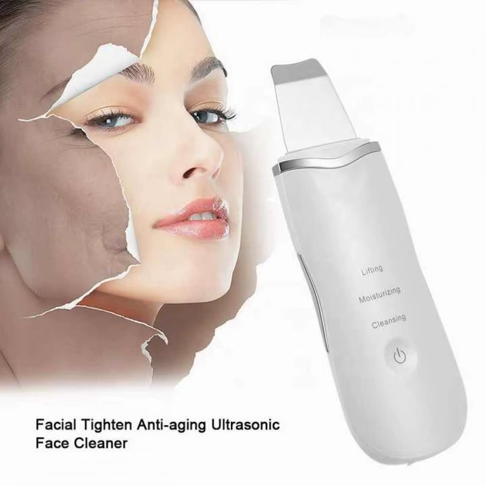 Épurateur de peau à ultrasons à vibrations profondes, nettoyeur de visage, masseur facial, exfoliant