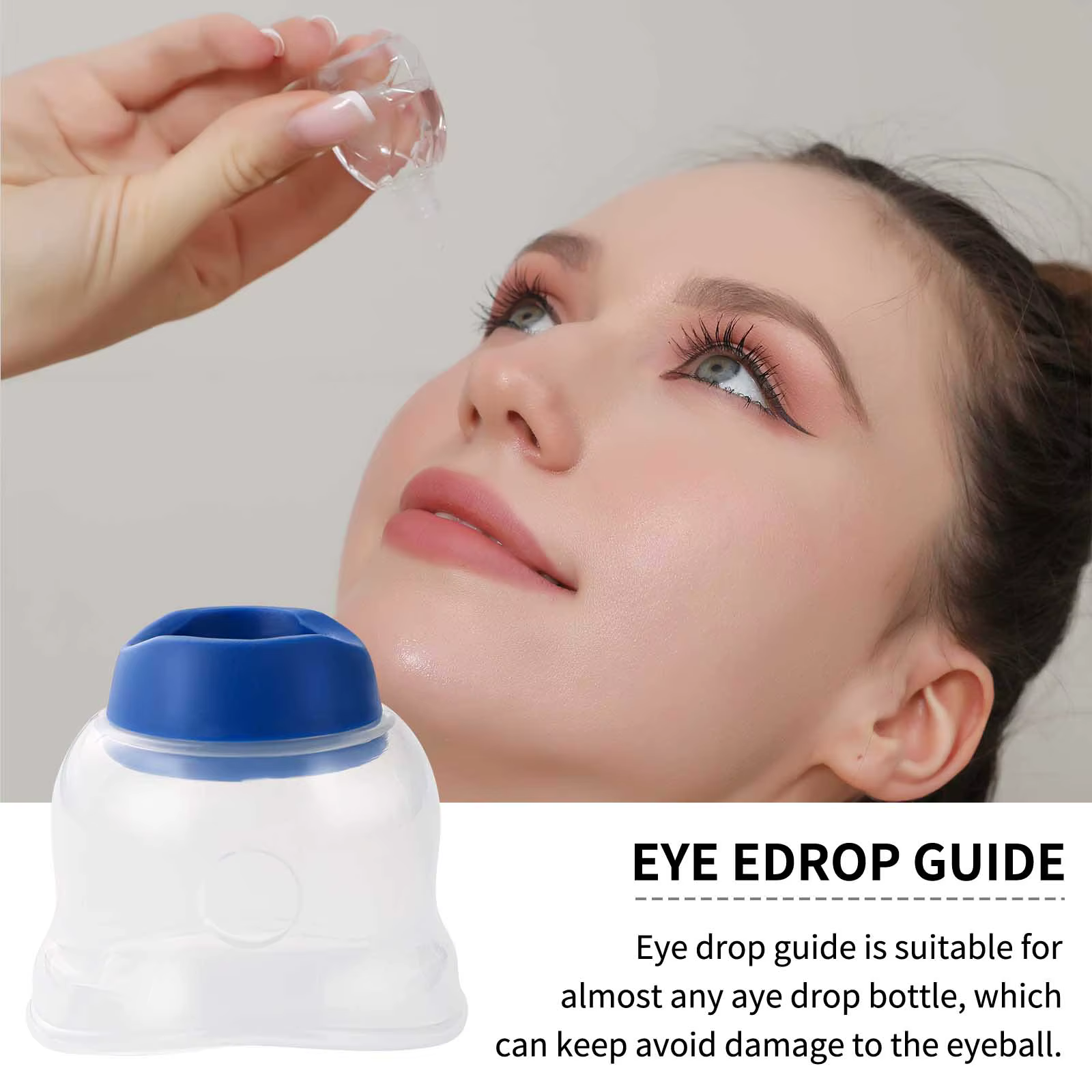Aide-goutte oculaire réutilisable, outil compte-gouttes facile à utiliser pour une application propr