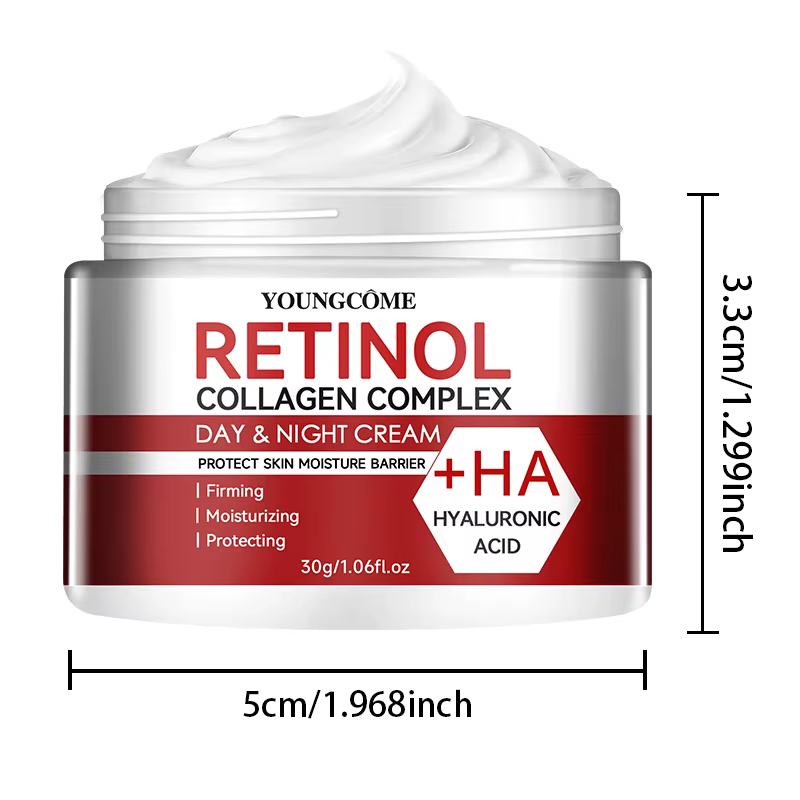 Crème hydratante de soin du visage au collagène au rétinol, hydratation en profondeur, adaptée au vi