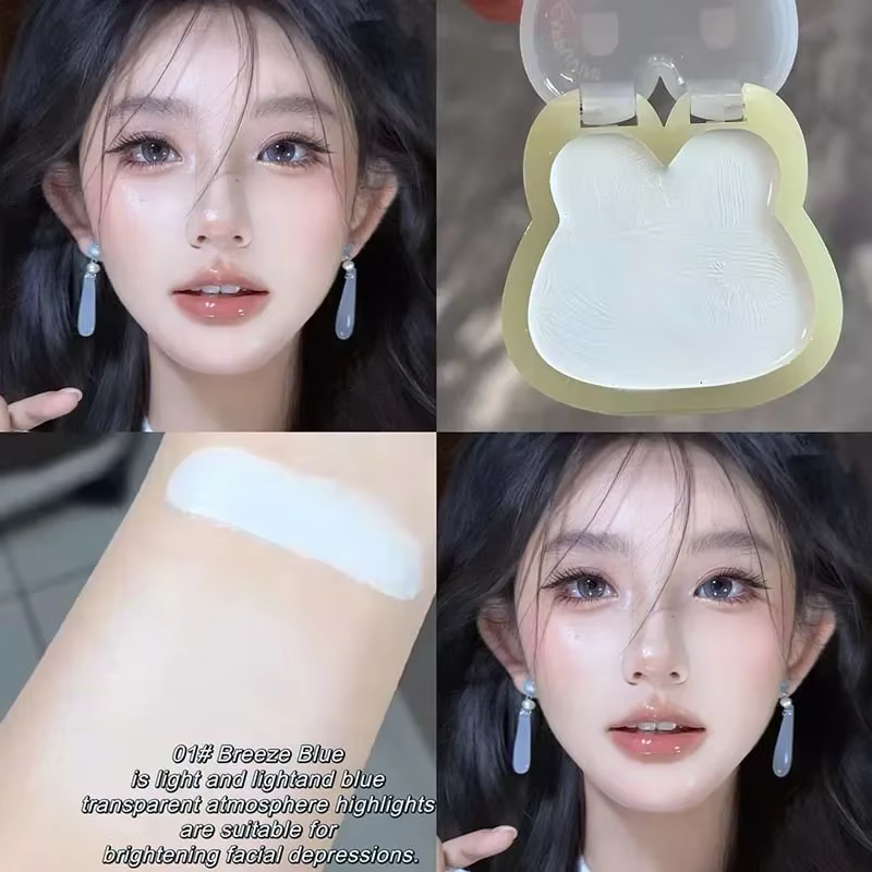 Crème éclaircissante pour le visage, lait extensible, bleu, rose, multi-usages, couverture mate soye