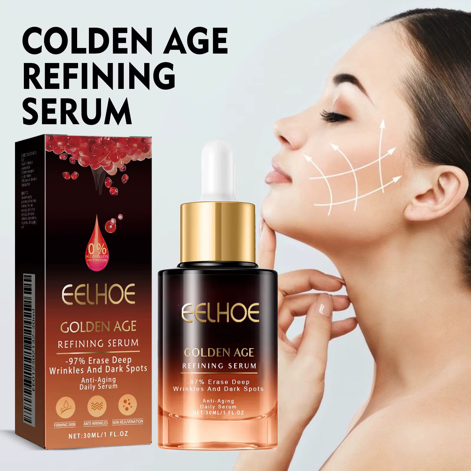 Sérum pour le visage, élimine les rides instantanées, raffermissant, Lifting, Anti-âge, estompe les