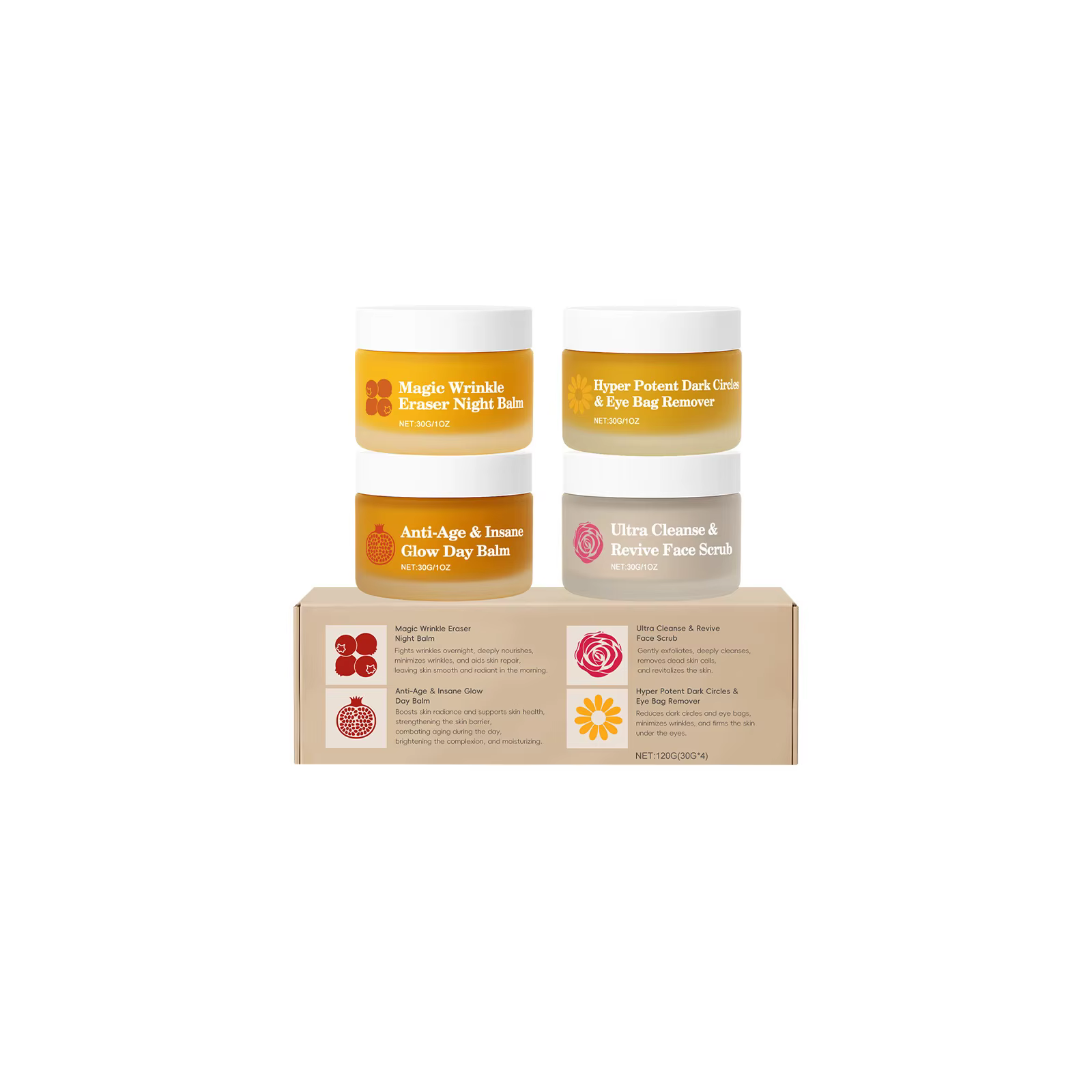 Coffret Cadeau Soin Visage Multifonctionnel : Atténue les Rides, Resserre les Pores, Raffermit et Il
