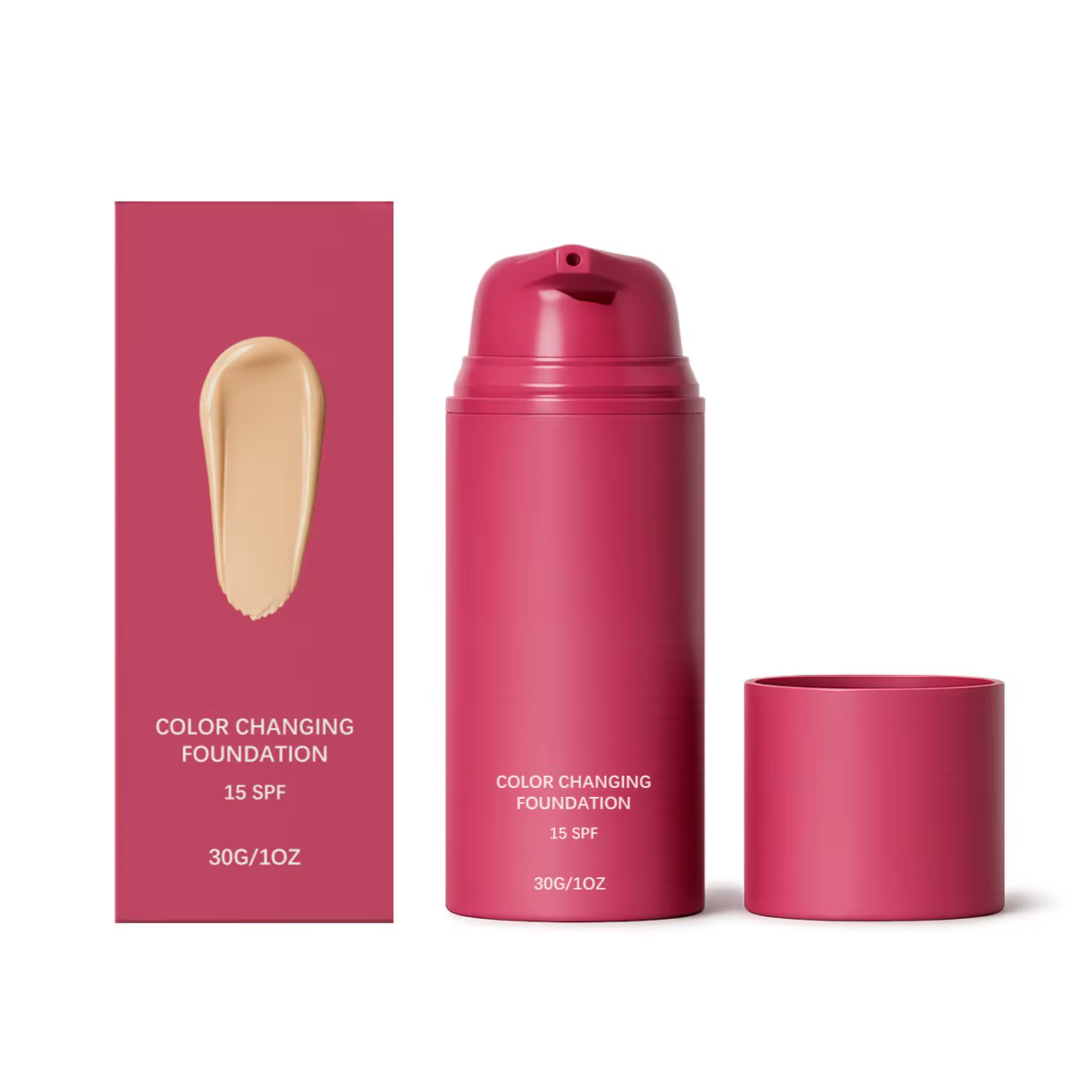 Fond de teint liquide SPF 15, correcteur changeant de couleur, couvre les imperfections du visage, l