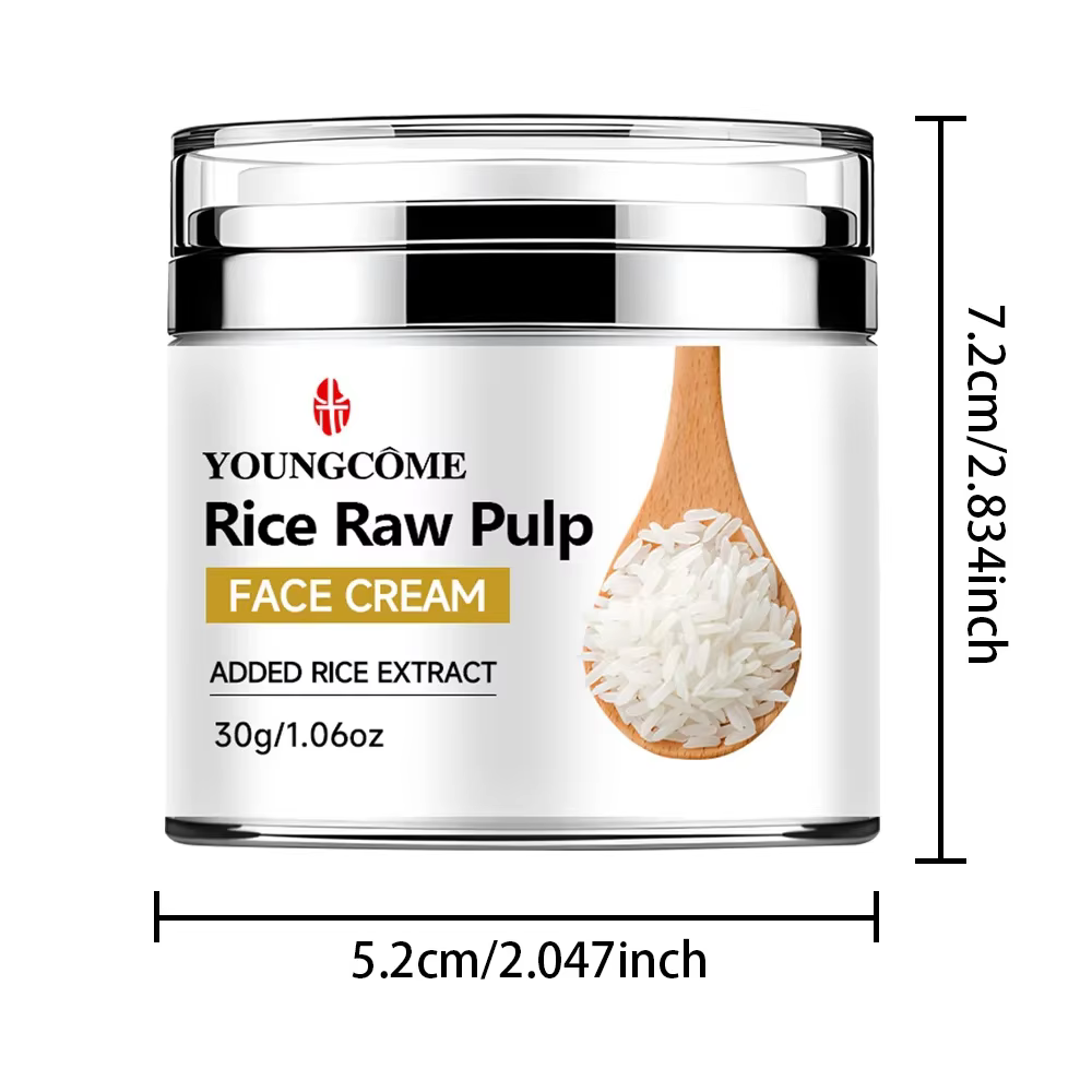 Crème de pulpe de riz hydratante et nourrissante, apaise, Anti-vieillissement, élimine les rides, ra