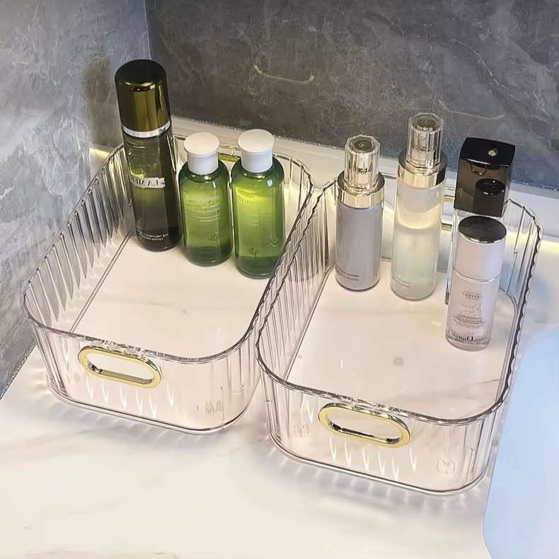 Boîte de rangement de bureau 2 pièces, couvercle de gommage pour masque Facial, support de rangement