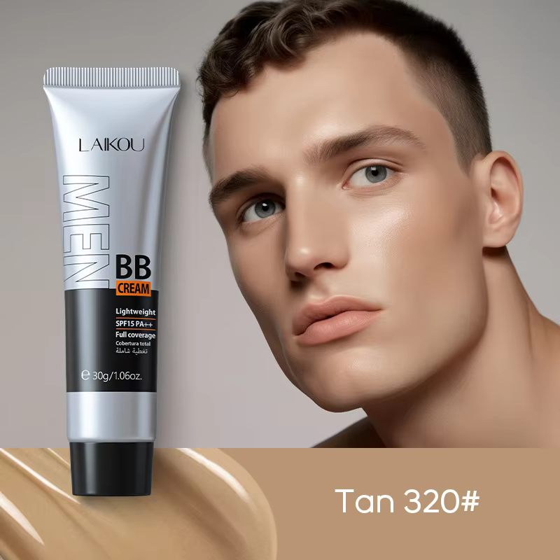 BB Cream – correcteur pour hommes, couverture complète, imperméable, longue durée, couleur naturelle