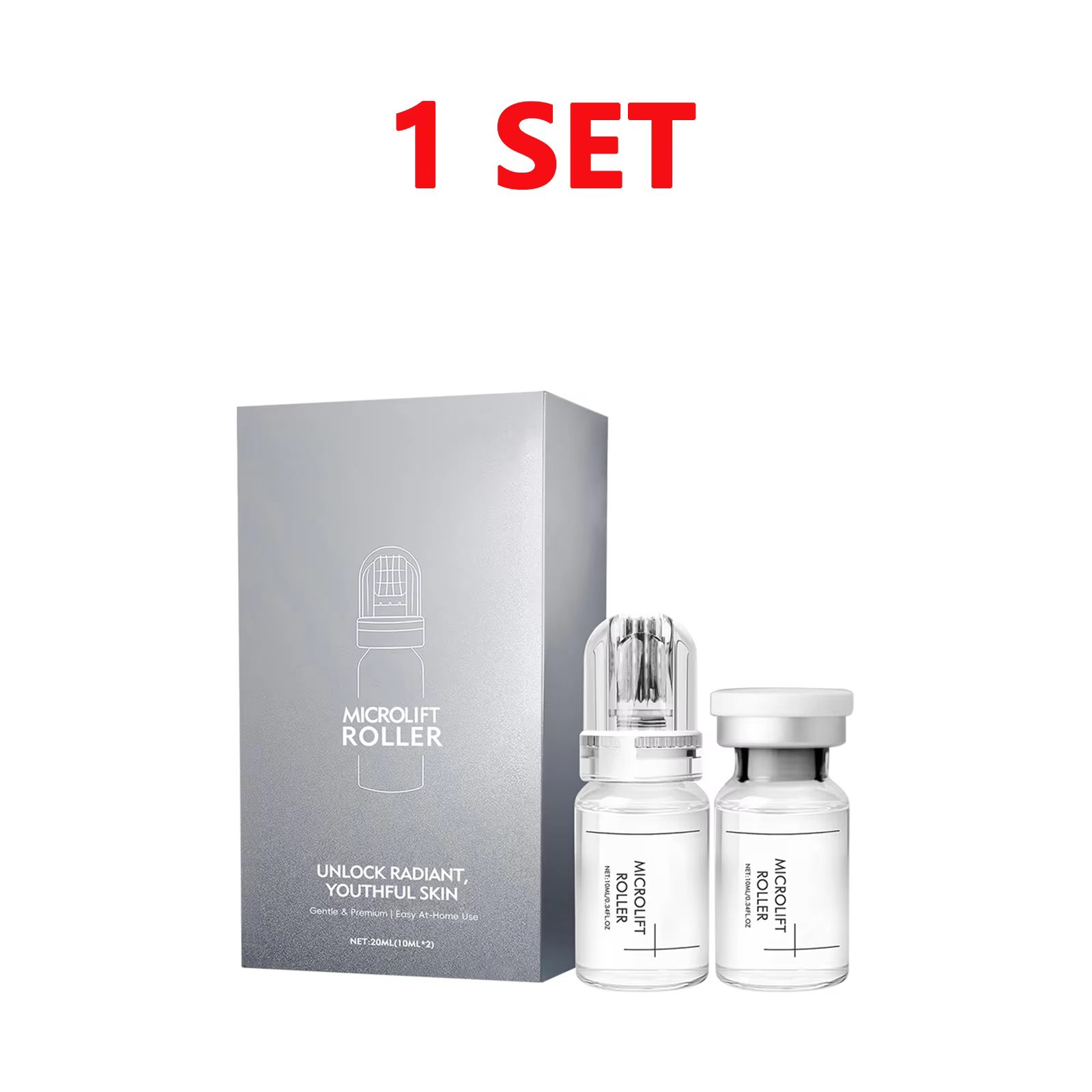 Système de micro-infusion beauté (1 applicateur + 2 sérums) - Kit lissant pour la peau à base de pep
