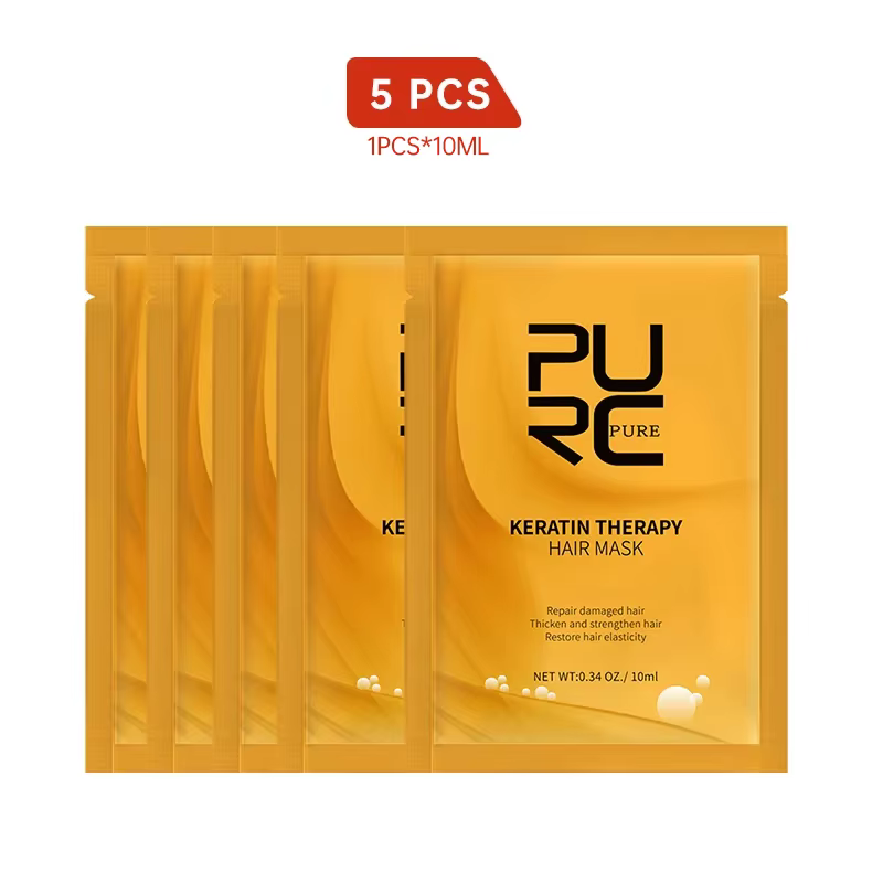 PURC traitement professionnel à la kératine masque capillaire réparation frisottis sec endommagé crè