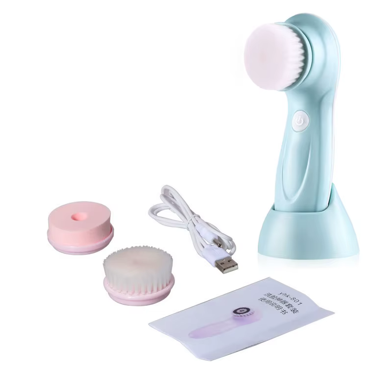 Nettoyeur Facial électrique 3 en 1, brosse de nettoyage du visage, Machine à laver, Spa, soins de la