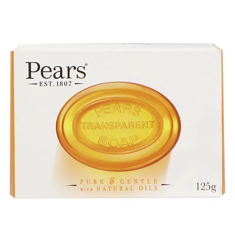 125g poires ambre Transparent pour peau propre et saine, nettoyage doux, hydratant, huile essentiell