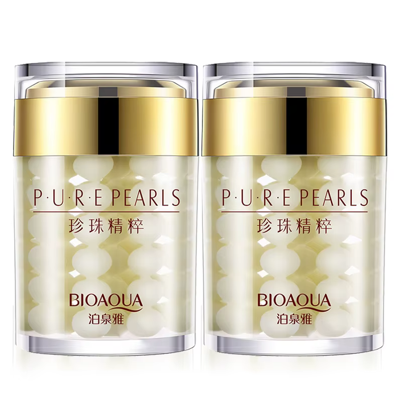 2pcs BIOAQUA Crème visage pure à la perle hydratante anti-rides pour la beauté et la santé de la pea