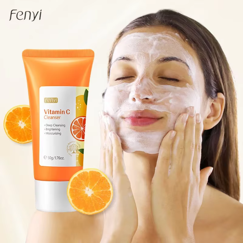 Nettoyant pour le visage japonais en fleurs de cerisier ou vitamine C, nettoyage de la peau, hydrata