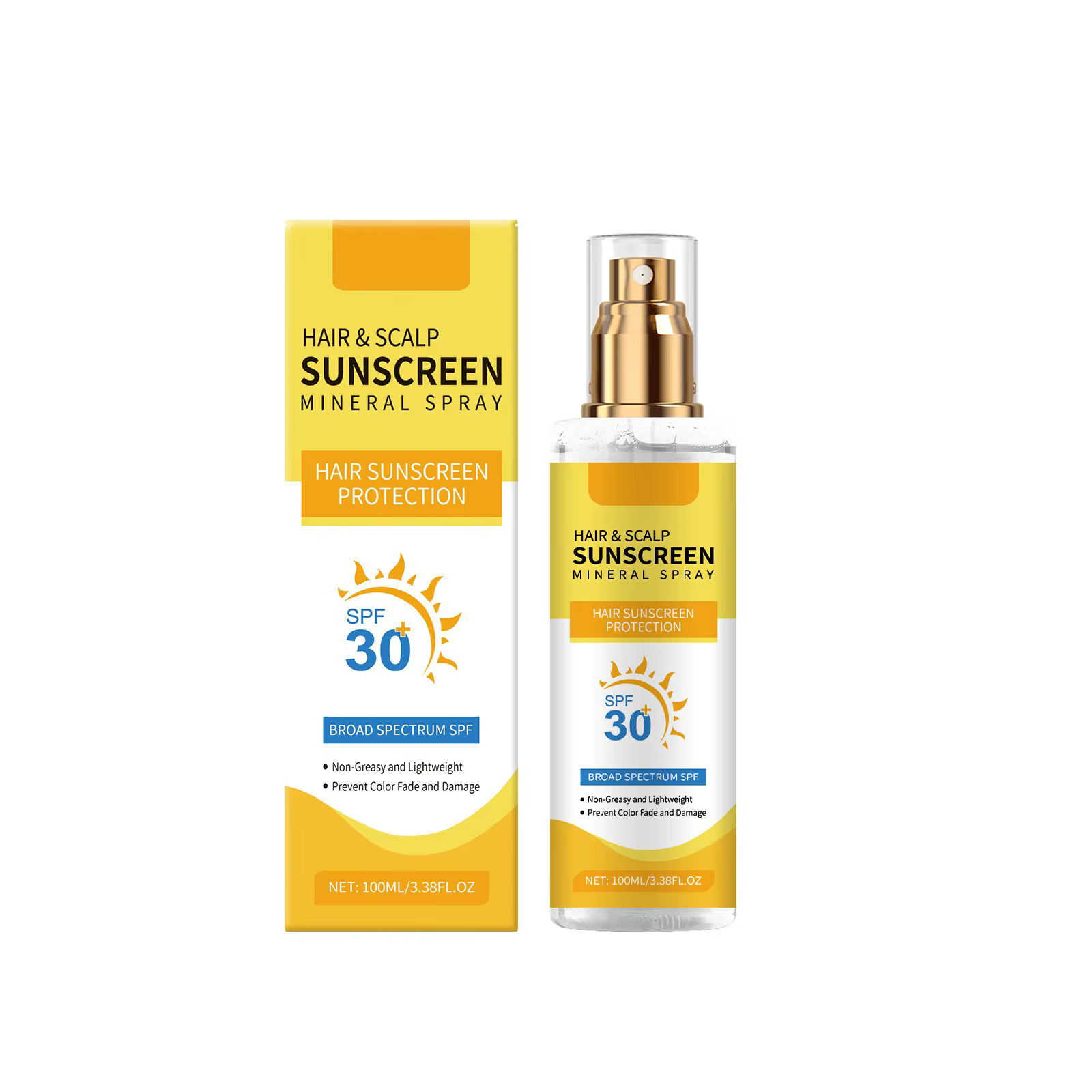 SPF30 + cuir chevelu Spray résistant au soleil prévenir les coups de soleil longue durée protéger la