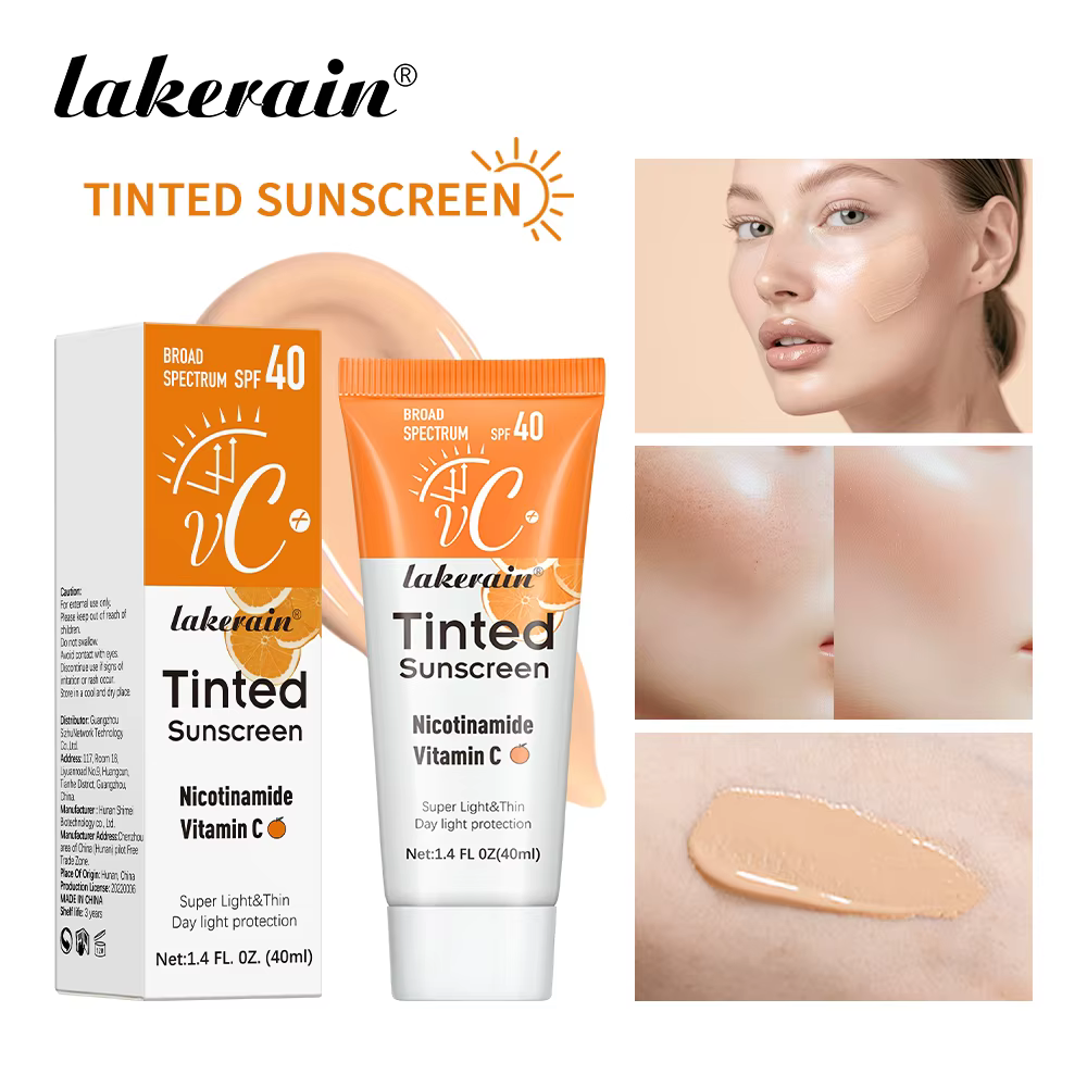 SPF40 teinté hydratant VC crème solaire Protection de la peau maquillage rafraîchissant crème solair