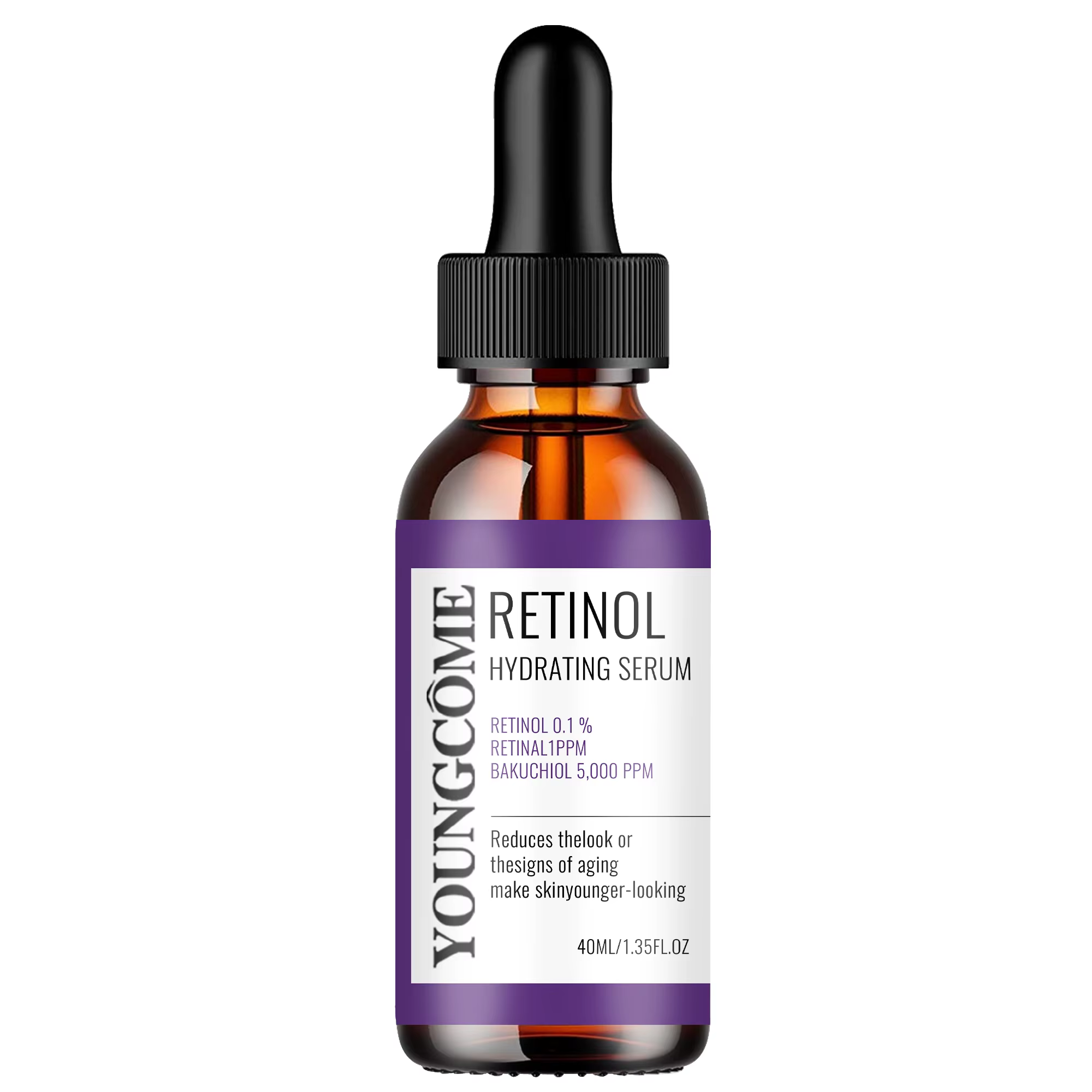 Sérum hydratant au rétinol - Sérum facial quotidien léger au rétinol pur à 0,1 %, formule douce et n