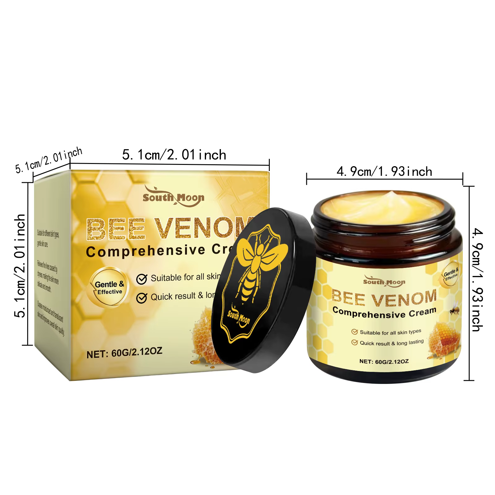 Crème hydratante pour la peau au venin d'abeille, nourrit la sécheresse, Anti-Cellulite, raffermissa