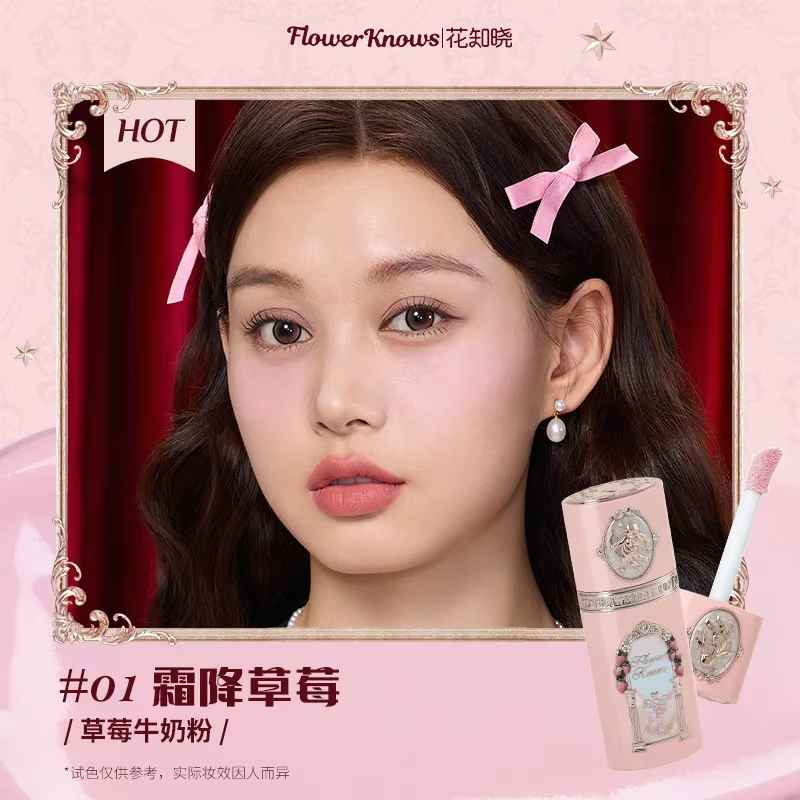 Flower Knows Strawberry Cupid Blush Cream, maquillage pour les joues, fini mat, blush liquide pour l