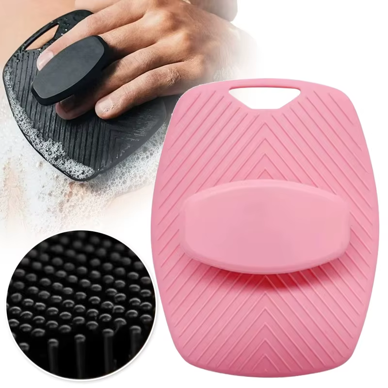 Brosse de douche exfoliante douce en silicone pour le corps, brosse de massage exfoliante douce pour