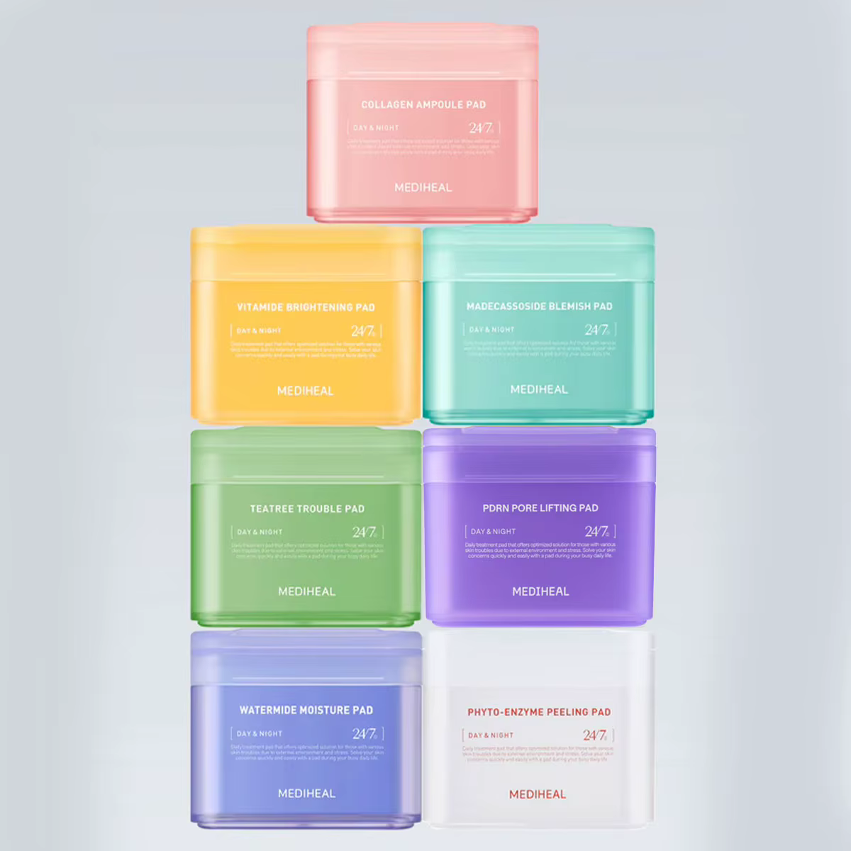 MEDIHEAL Pad, Pad prêt à l'emploi, Pads de soin quotidien, Hydratation longue durée, Hydratation int