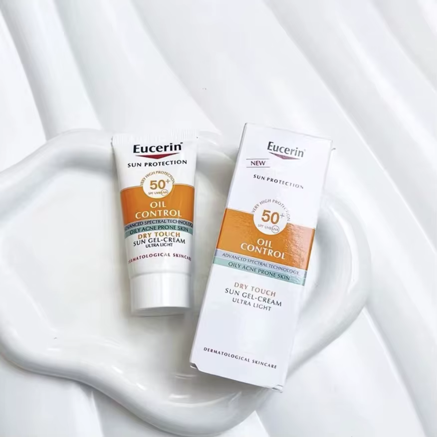 Eucerin Crème solaire visage Oil Control SPF50+ rafraîchissante, mate, non grasse, protection UV pou