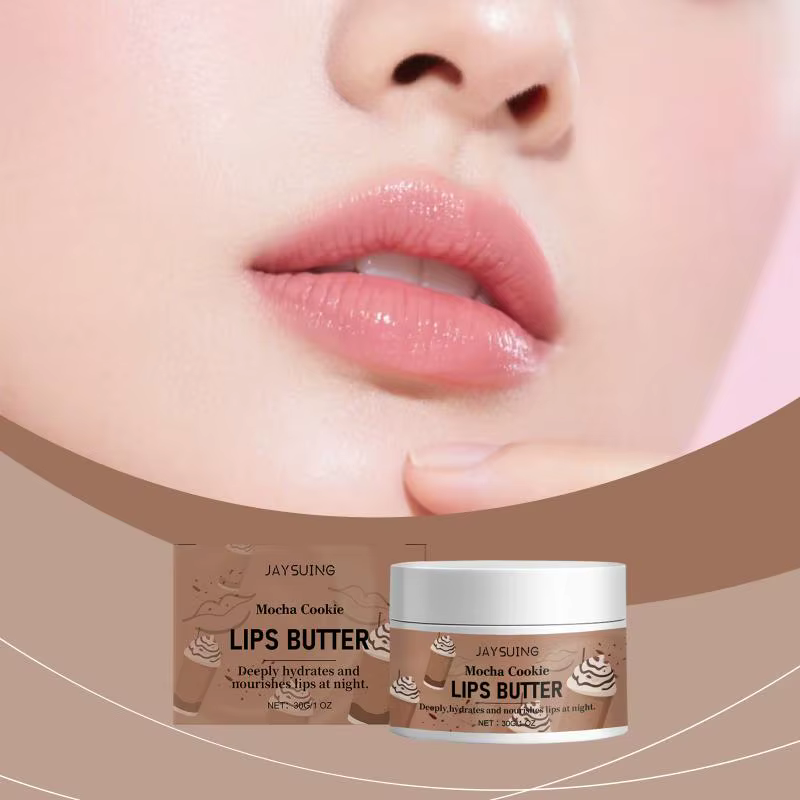 Masque hydratant pour les lèvres au goût de biscuit moka - Soin des lèvres de nuit pour des lèvres d