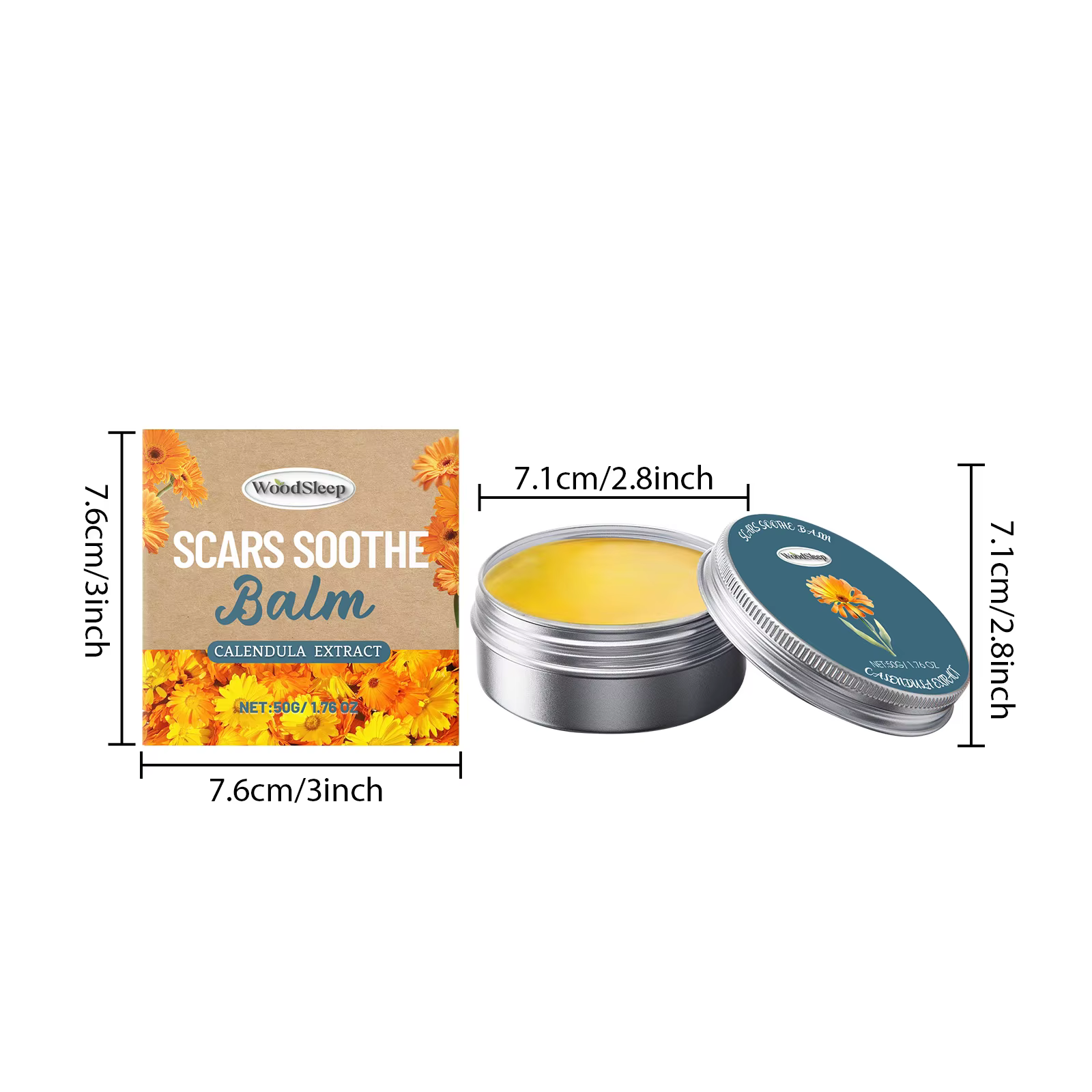 Calendula crème à l'acné Anti-acné et marques de décoloration contrôle du sébum rétrécissement des P