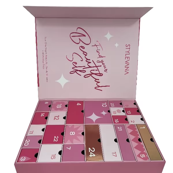 personnalisé. personnalisé. Boîte de calendrier de l'Avent personnalisée Boîte à bijoux de calendrie
