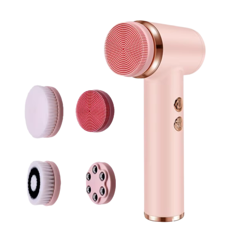Brosse électrique de nettoyage du visage 4 en 1, masseur rotatif et étanche en Silicone souple, nett