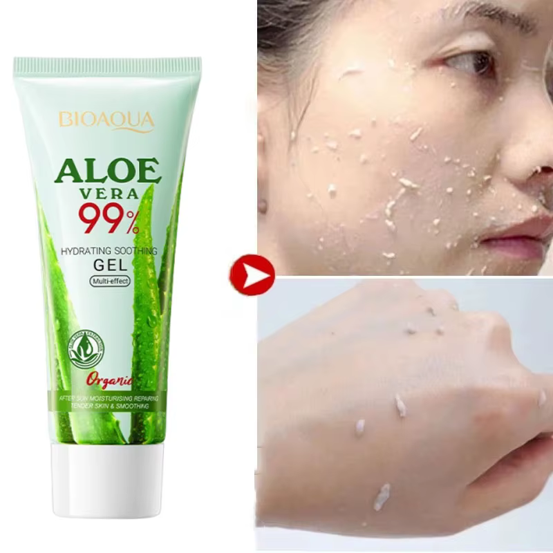 Gel exfoliant à l'aloe vera pour le visage, nettoyage en profondeur des pores, soin de la peau, blan
