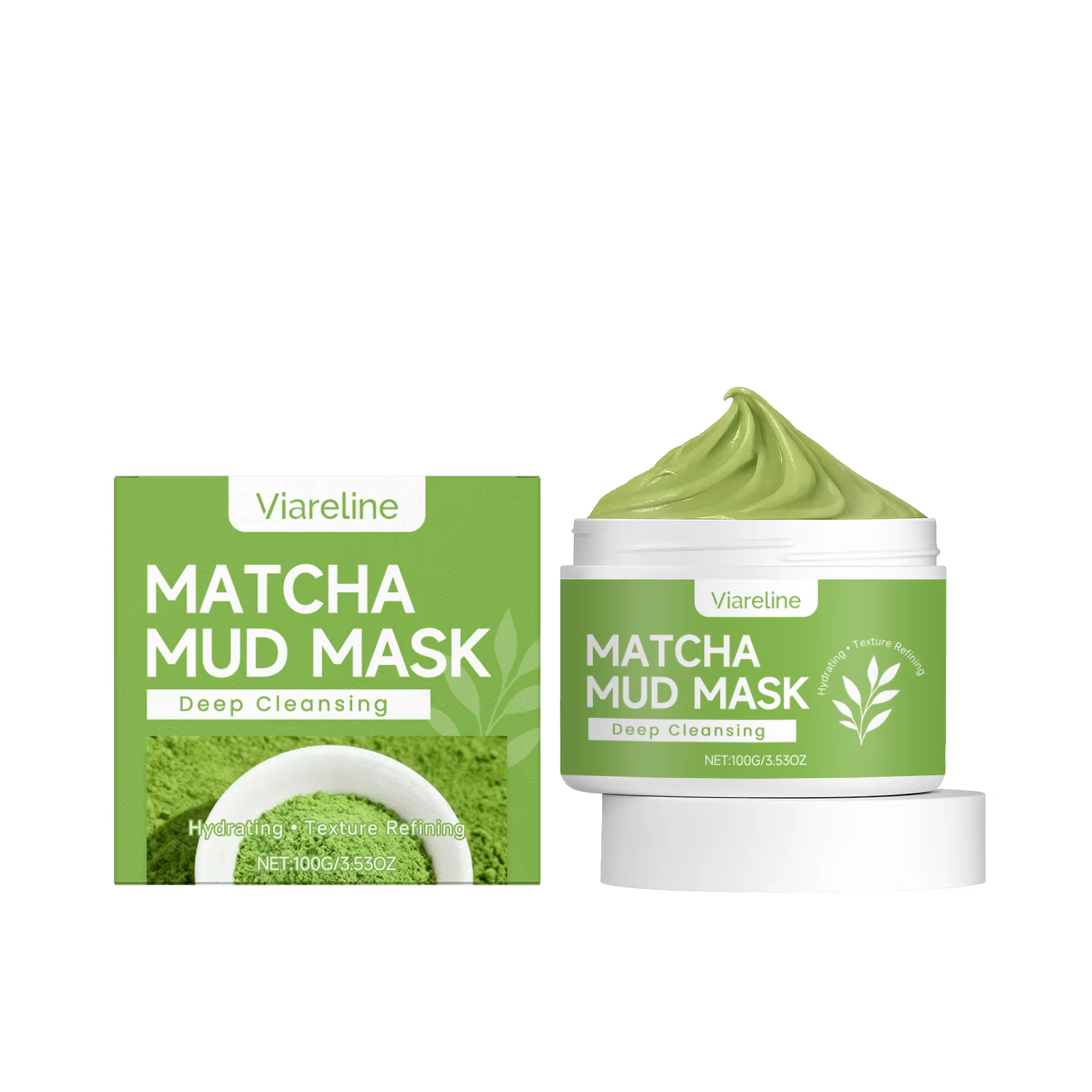 Masque de boue Matcha, nettoyage en profondeur, éclaircissant, hydratant, traitement des points noir