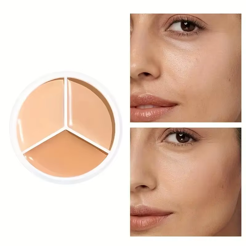 Palette de correcteurs crème 3 couleurs, couvre parfaitement les cernes et les imperfections, évacue
